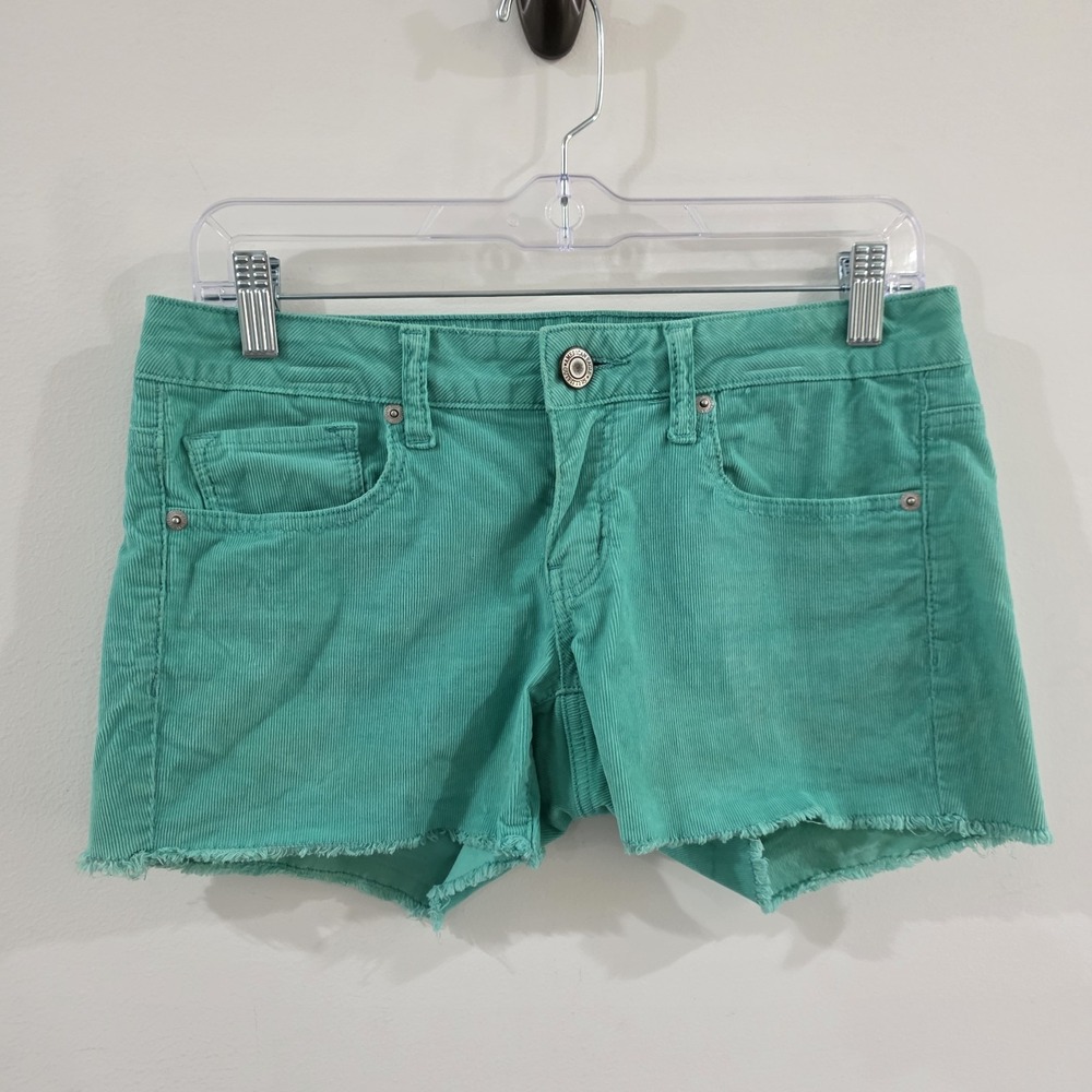 Y2K American Eagle Outfitters Micro Shorts Size 6 Corduroy Cut Offs Beach Summer